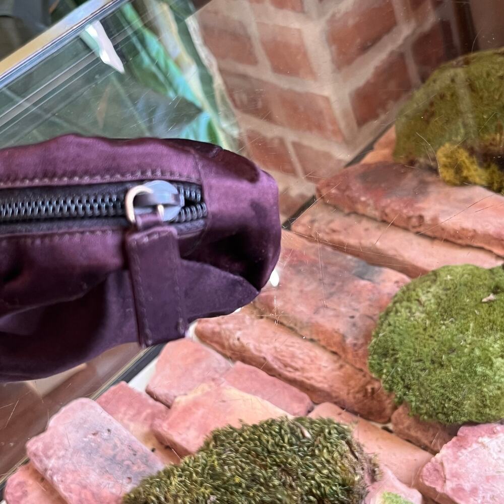 PRADA Purple Satin Pouch - Picture 5 of 11